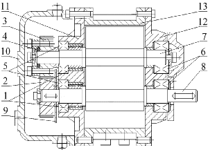 Компрессорный узел 2AF - чертеж в разрезе